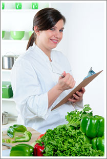 nutritionist with clipboard