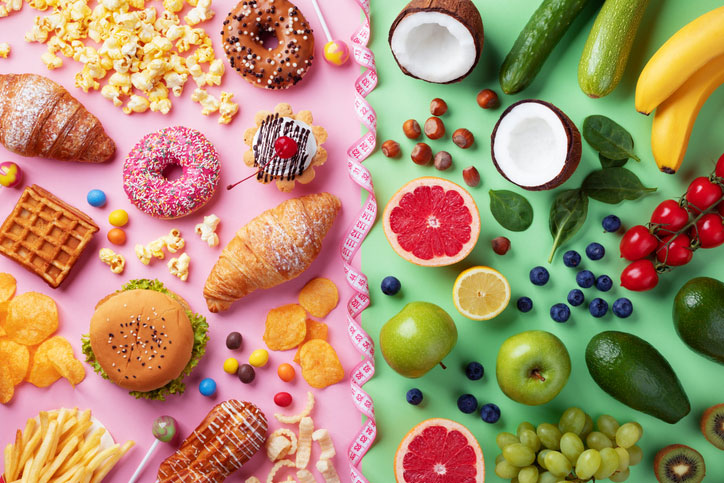 junk food vs. fresh food