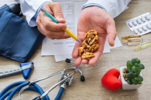 nutritionist examining foods 